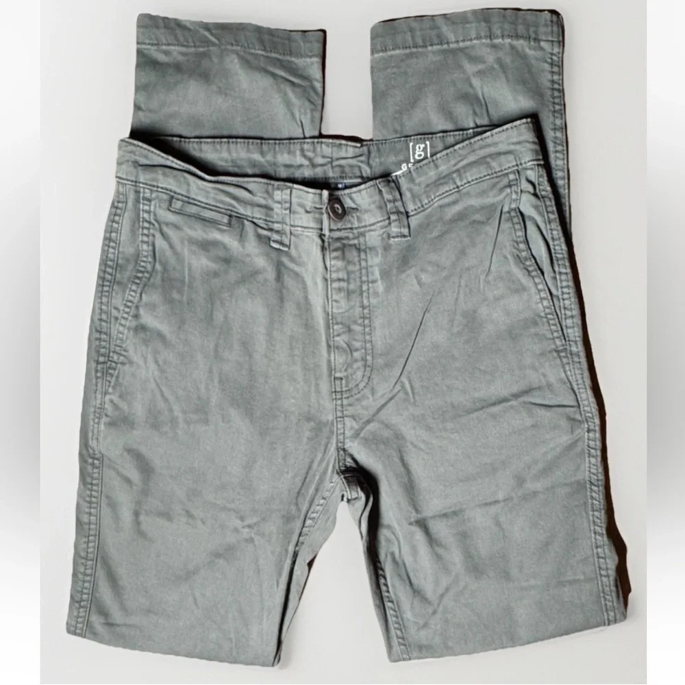 (30x32) GEORGE Slim Khaki Green Slacks